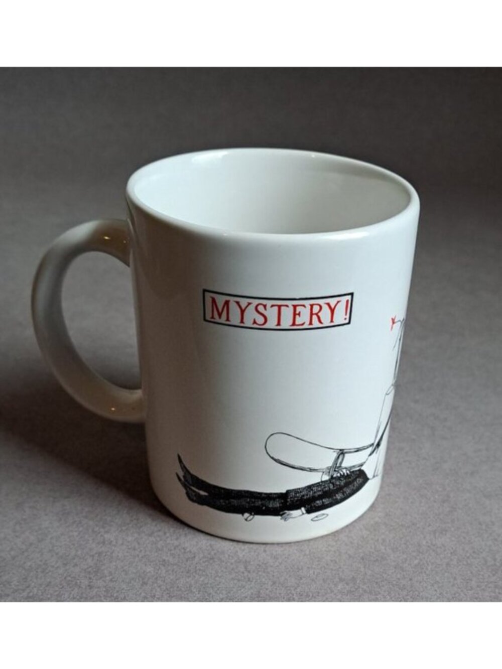 VINTAGE PBS: Mystery! USED Coffee Mug (Edward Gorey, Public Broadcasting) PM